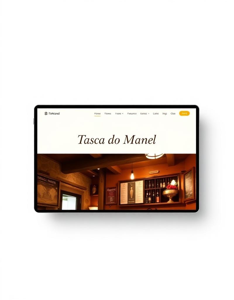 Site da Tasca do Manel criado pela LusoDesign
