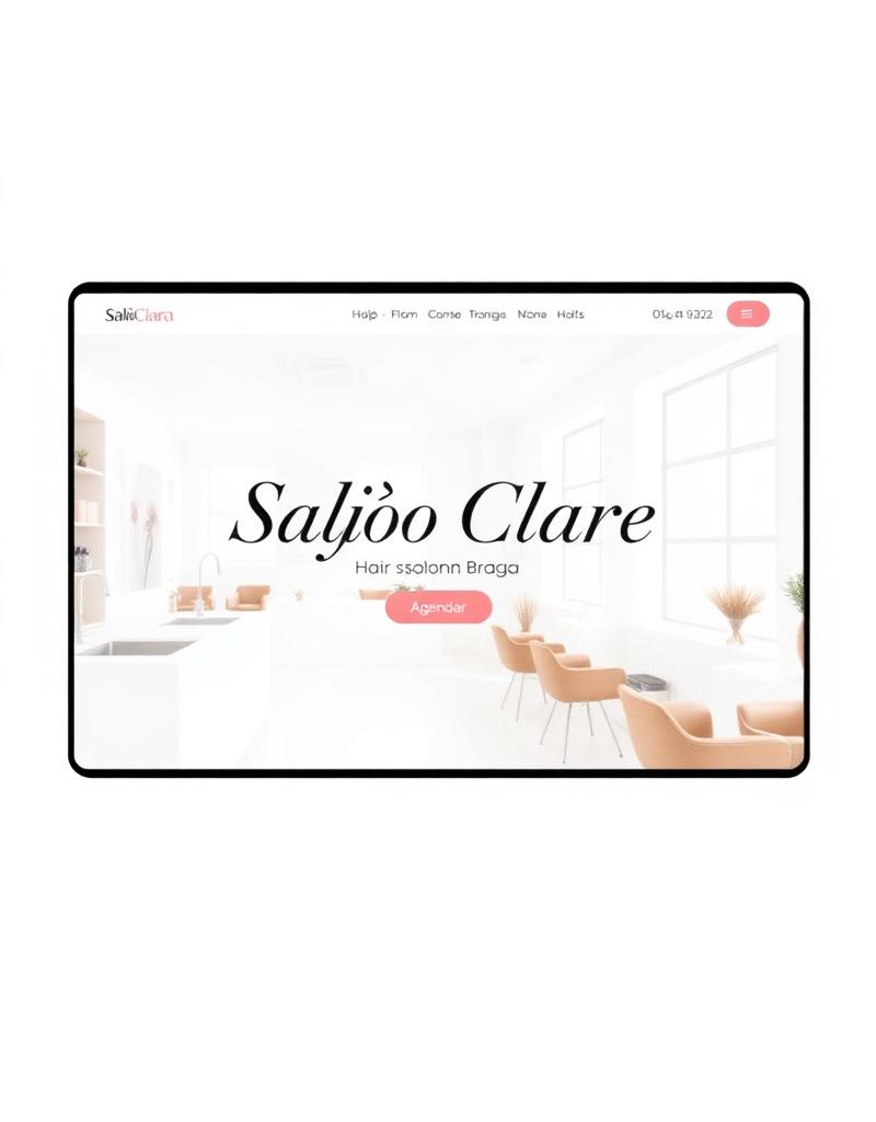 Site da Salão Clara criado pela LusoDesign